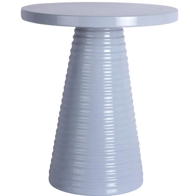 Leitmotiv Catania Ribbed bijzettafel zachtblauw
