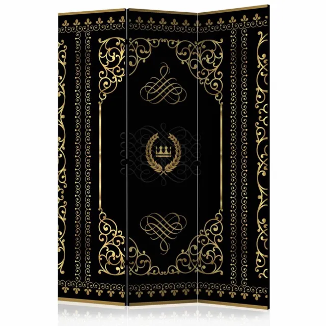 karo-art Vouwscherm / Kamerscherm - Charme van de nacht, zwart 135x172cm gemonteerd geleverd, dubbelzijdig geprint Multikleur