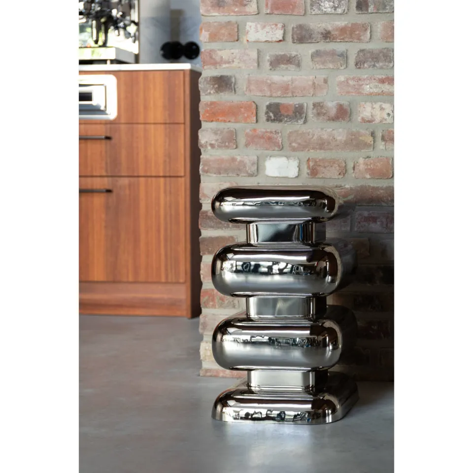 Dutchbone Stubby bijzettafel zilver, foto 3