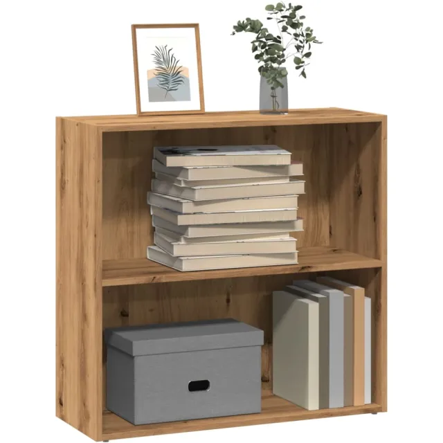 vidaXL Boekenkast 80x30x77 cm bewerkt hout artisanaal eikenkleurig Bruin