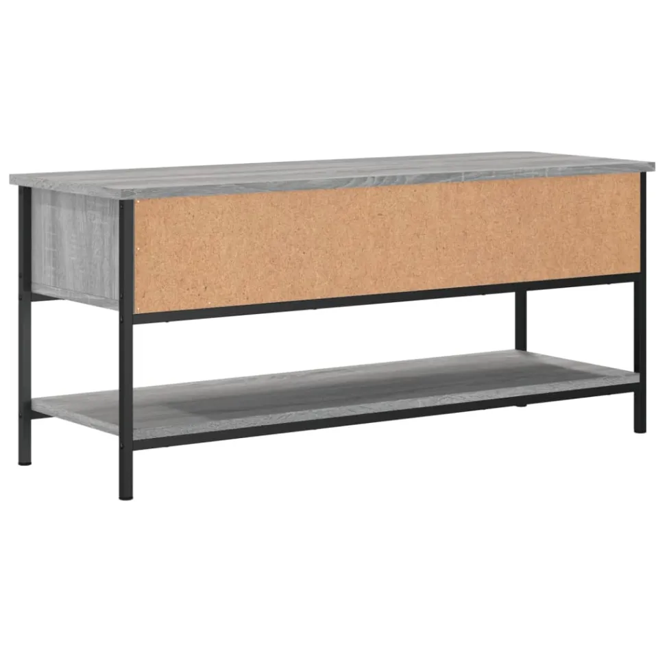 vidaXL Tv-meubel 100x35x45 cm bewerkt hout grijs sonoma eikenkleurig, foto 4