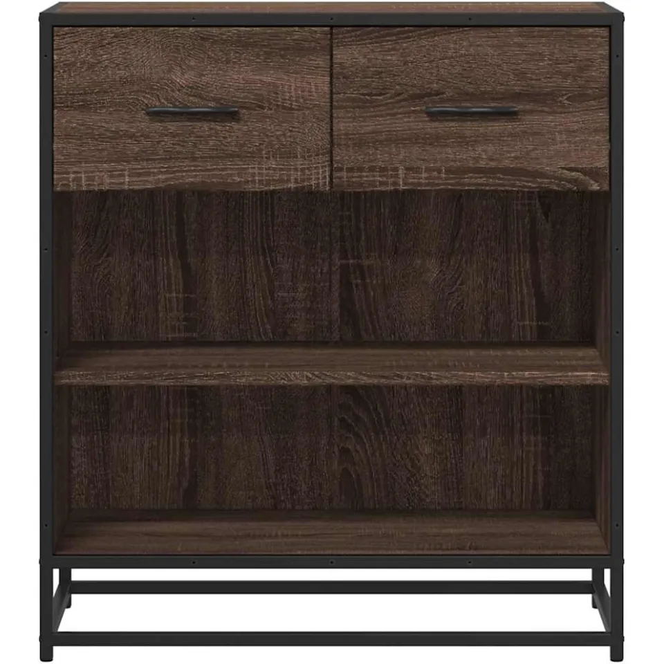 vidaXL Dressoir 68x35x76 cm bewerkt hout bruin eikenkleur, foto 4