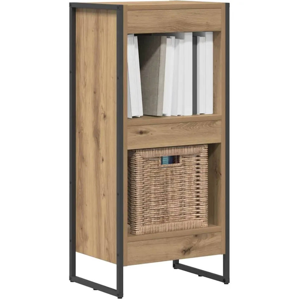 vidaXL Boekenkast 40 x 30 x 86,5 cm Bewerkt hout Ambachtelijk eiken Bruin