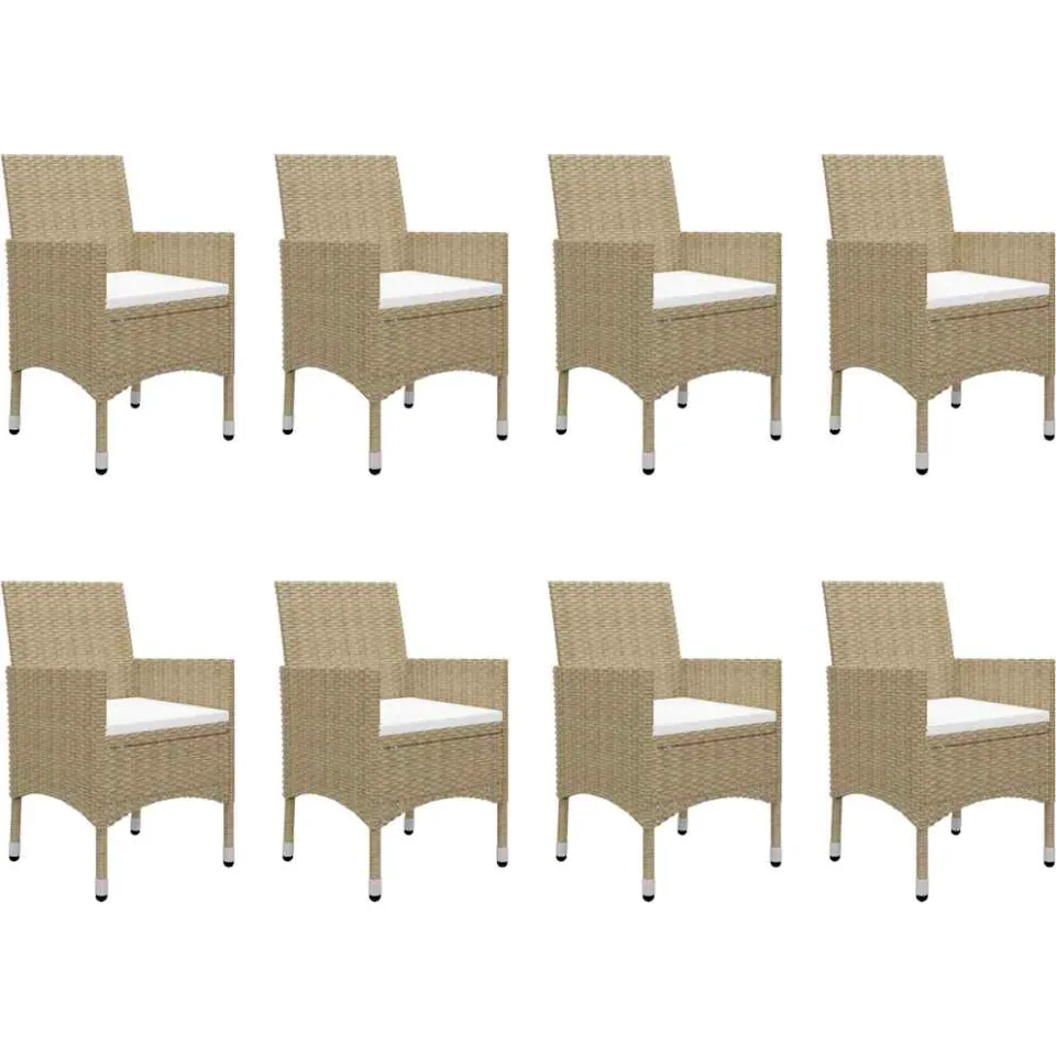 vidaXL 9-delige Tuinset beige, foto 3