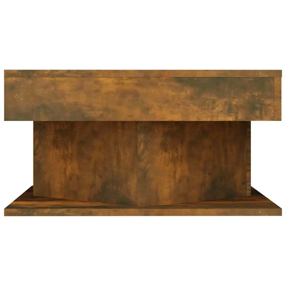 vidaXL Salontafel 57x57x30 cm bewerkt hout gerookt eikenkleurig Bruin