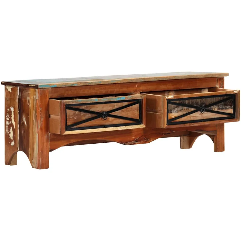 vidaXL Tv-meubel 120x30x40 cm massief gerecycled hout meerkleurig, foto 3