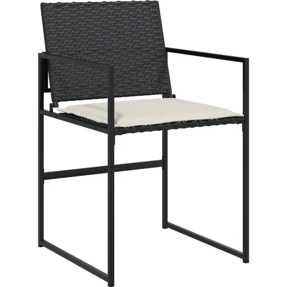 vidaXL 9-delige Tuinset poly rattan zwart, foto 4
