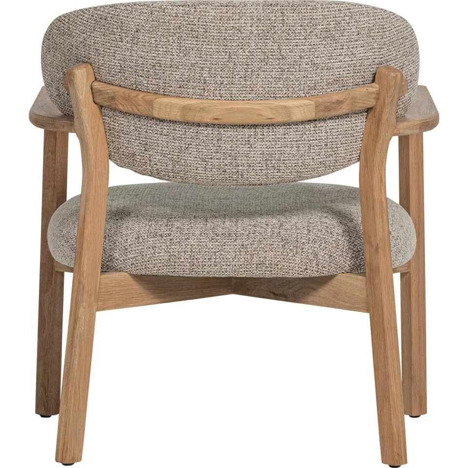 WOOOD Udar Fauteuil Met Houten Frame - Polyester - Naturel, foto 2