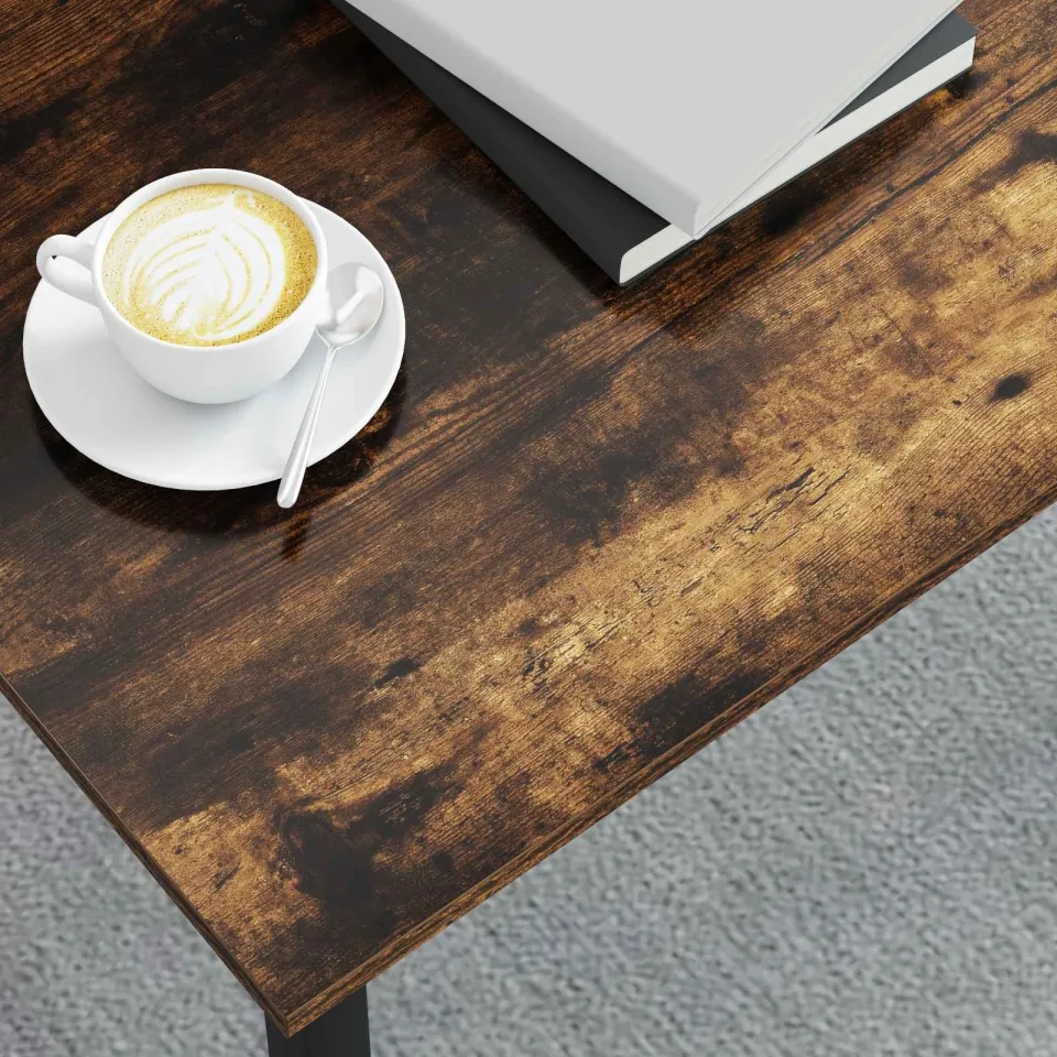 vidaXL Salontafel Gerookt eiken 70 x 50 x 36 cm Bewerkt hout, foto 4