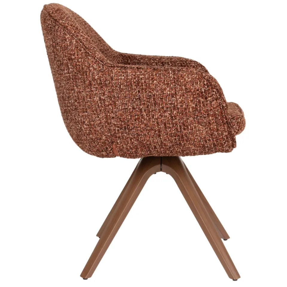 Housecraft Living Batoul draaibare eetkamerstoel rood, foto 3