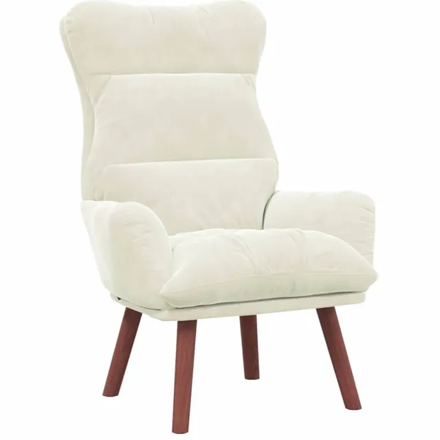 vidaXL Fauteuil - Crème - 69 - x - 74 - x - 93 - cm - Fluweel