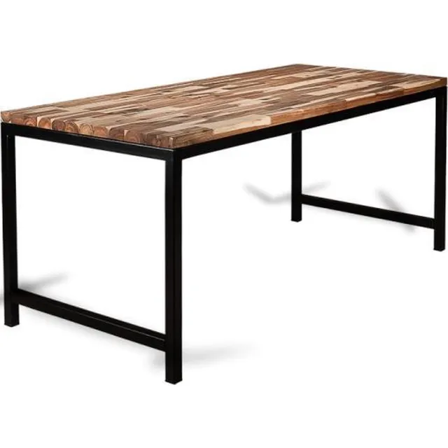 Wibema Meubelen Industriële eettafel hout en metaal "Tampa" - 140 x 80 x 75 cm Olie transparant