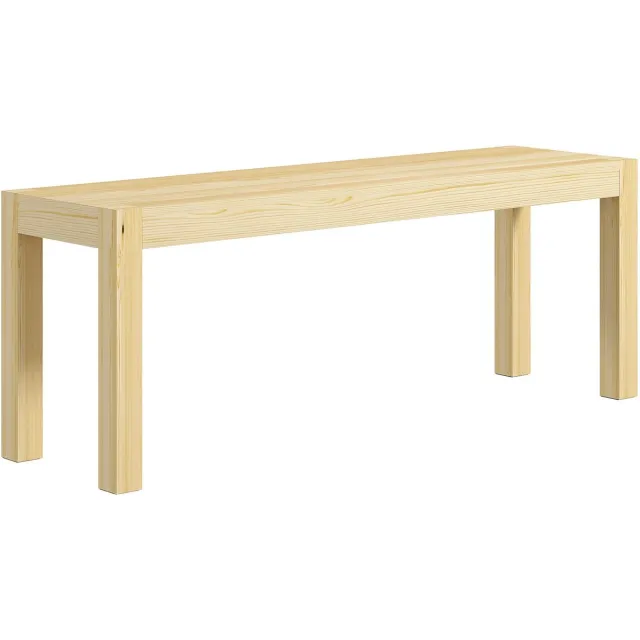Homona Zitbank - Massief grenenhout - Met antislipvoetjes - 120 x 33 x 45 cm - Naturel Bruin