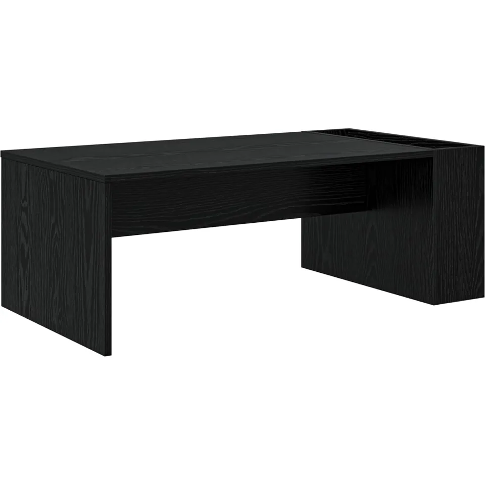 vidaXL Salontafel Zwart Eiken 95 x 50 x 34 cm Bewerkt hout, foto 3