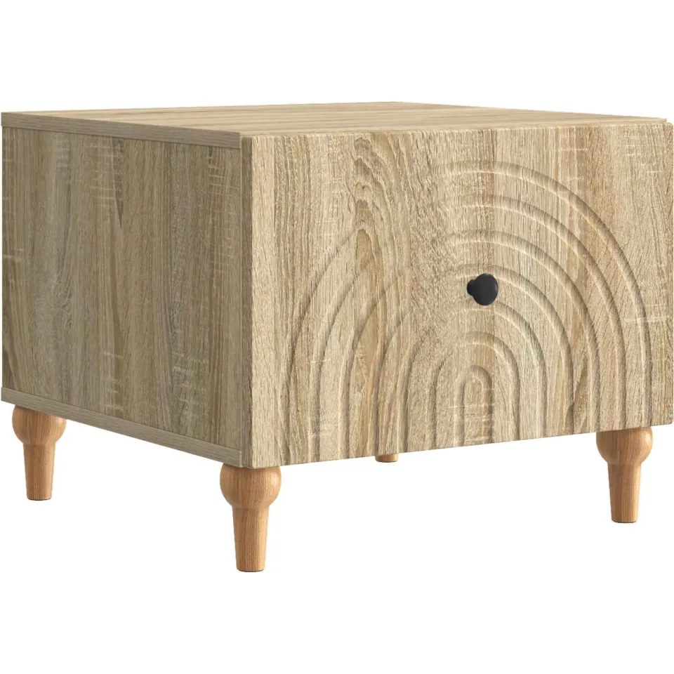 vidaXL Salontafel met lade Sonoma Eiken 49 x 50 x 40 cm Bewerkt hout Bruin