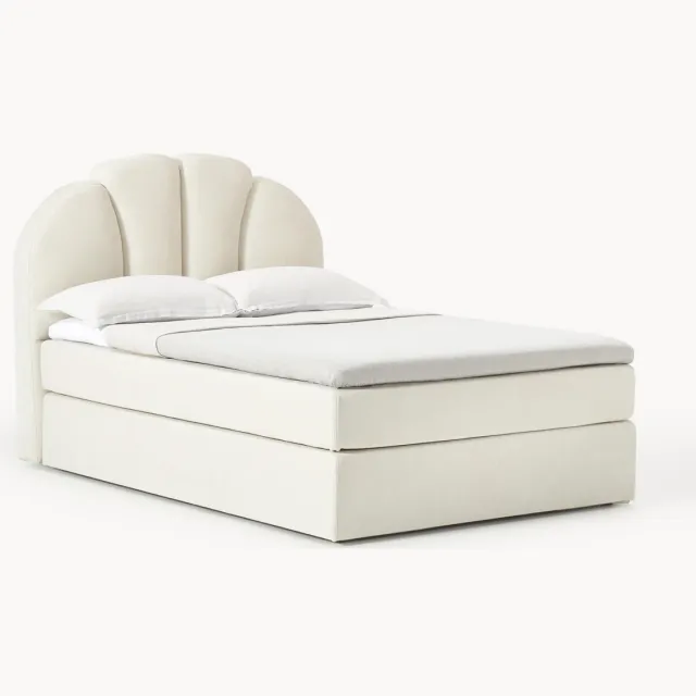 Westwing Collection Boxspring bed Romia wit