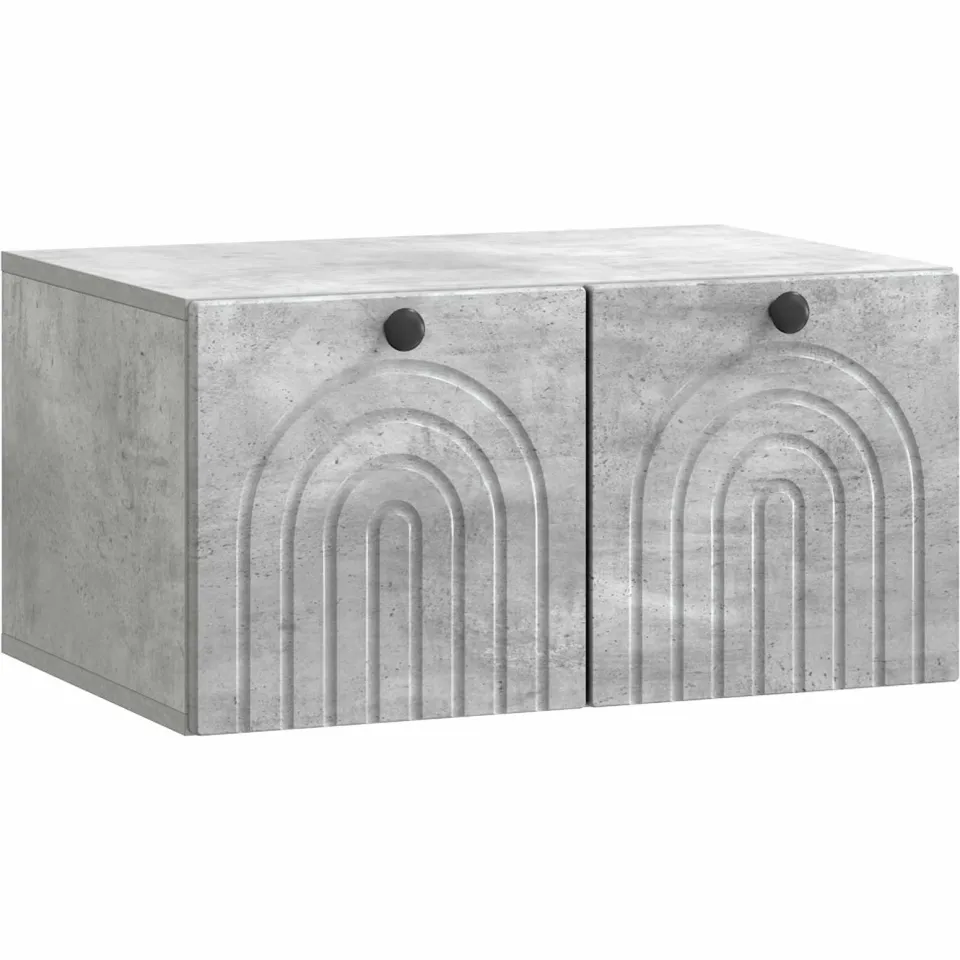 vidaXL Wandbeugel TV-kast Betongrijs 59,5 x 41 x 30 cm Bewerkt hout grijs, foto 3