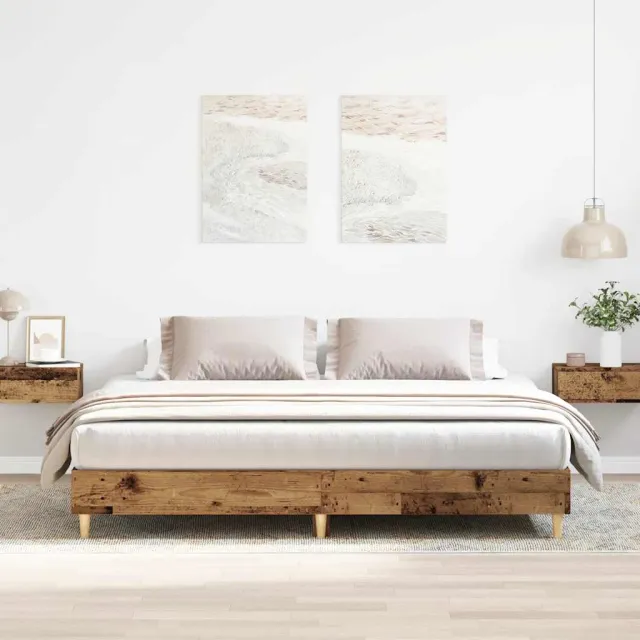 vidaXL Bedframe zonder matras 180x200 cm bewerkt hout oud hout bruin