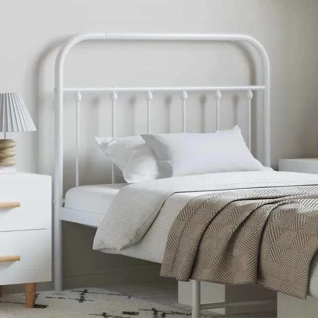 vidaXL Vervangend hoofdbord metaal wit 100 cm