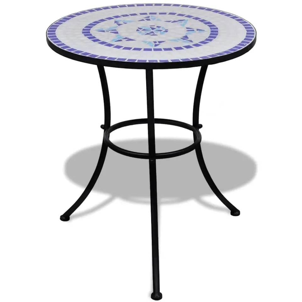 vidaXL 3-delige Bistroset keramische tegel blauw en wit, foto 3