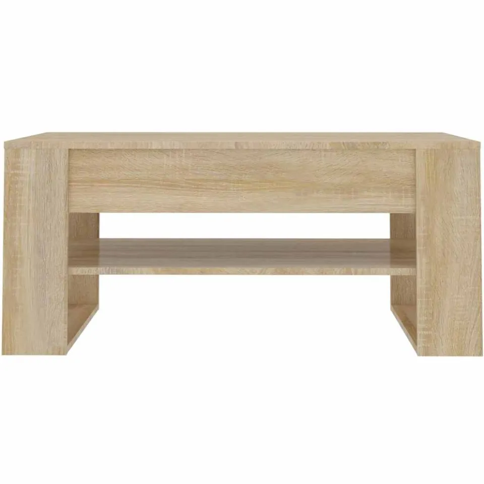 vidaXL Salontafel 102x55x45 cm bewerkt hout sonoma eikenkleurig, foto 4