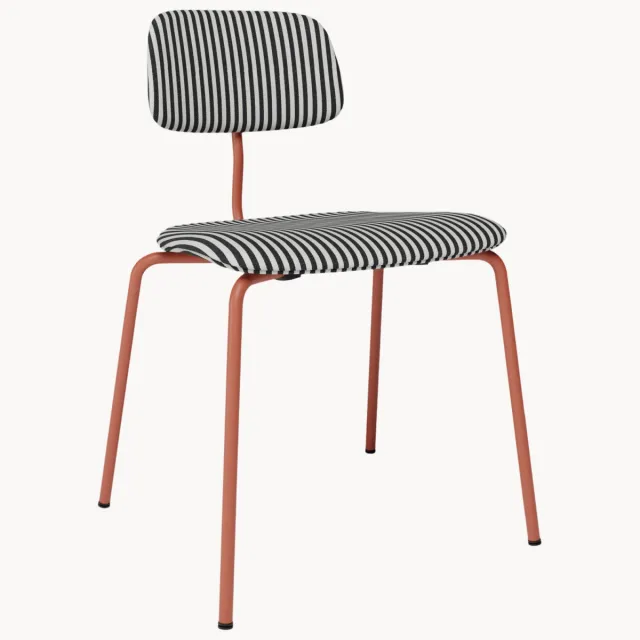 Montana Furniture Stoel Kevi 2060 Wit, Zwart, Roze