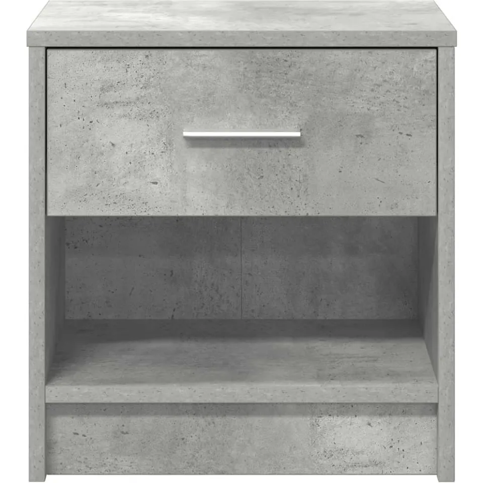 vidaXL Nachtkastje met lade 39x28x41 cm betongrijs Bruin