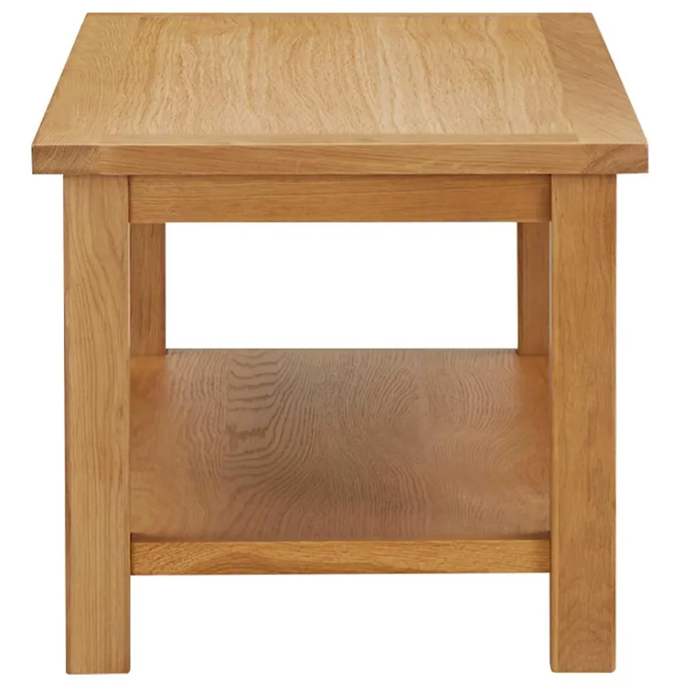 vidaXL Salontafel 90x45x40 cm massief eikenhout, foto 3