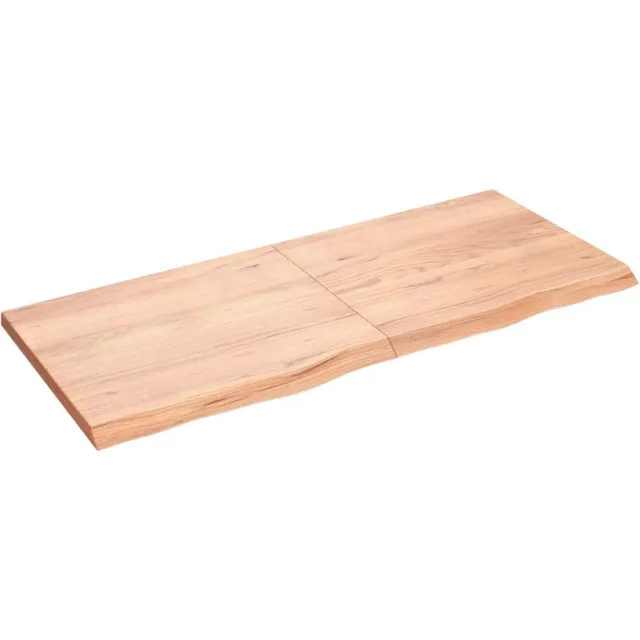 vidaXL Tafelblad 140x60x(2-4)cm behandeld massief eikenhout lichtbruin