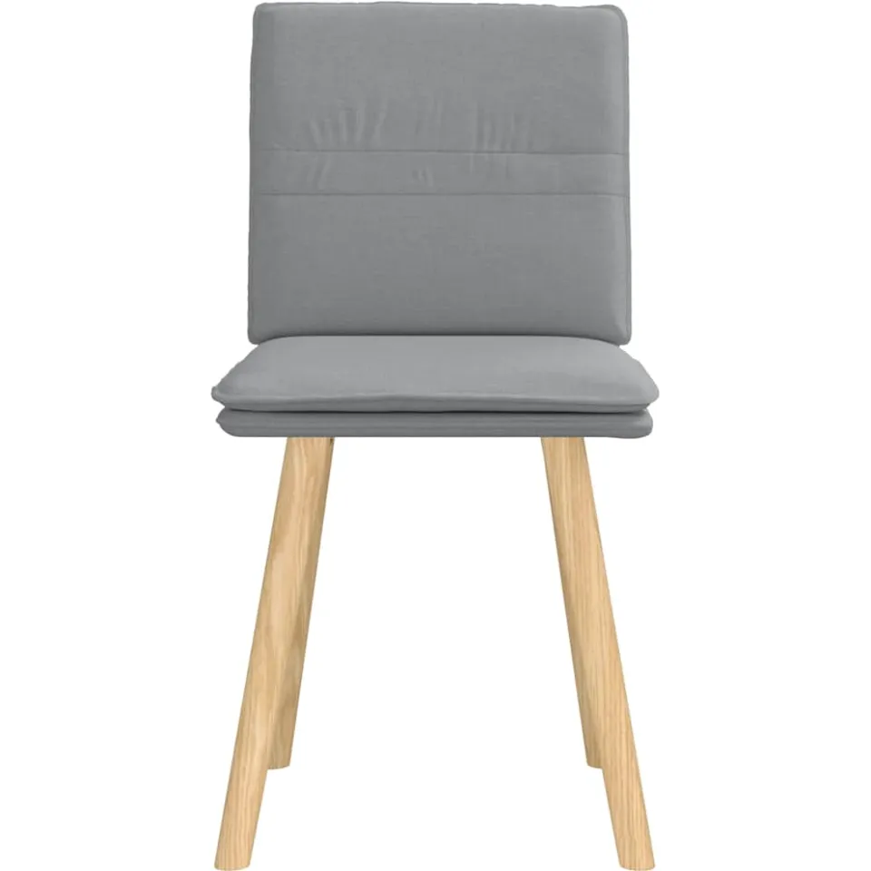 vidaXL Eetkamerstoelen 2 st stof lichtgrijs, foto 4