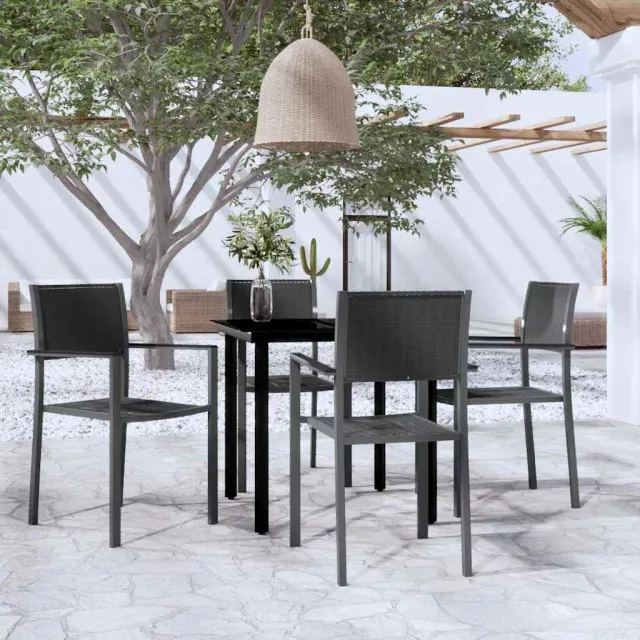 vidaXL 5-delige Tuinset zwart, foto 2