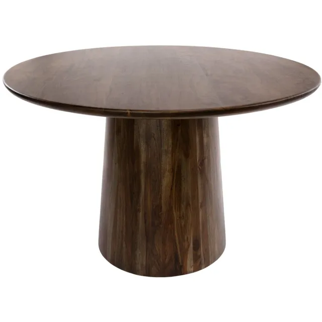 Giga Living Giga Meubel Eettafel Central - Rond Bruin Hout - Ø130cm