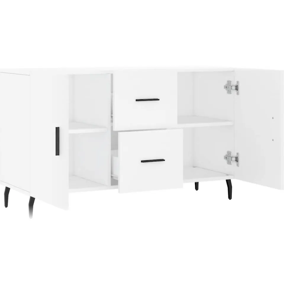 vidaXL Dressoir 100x36x60 cm bewerkt hout wit