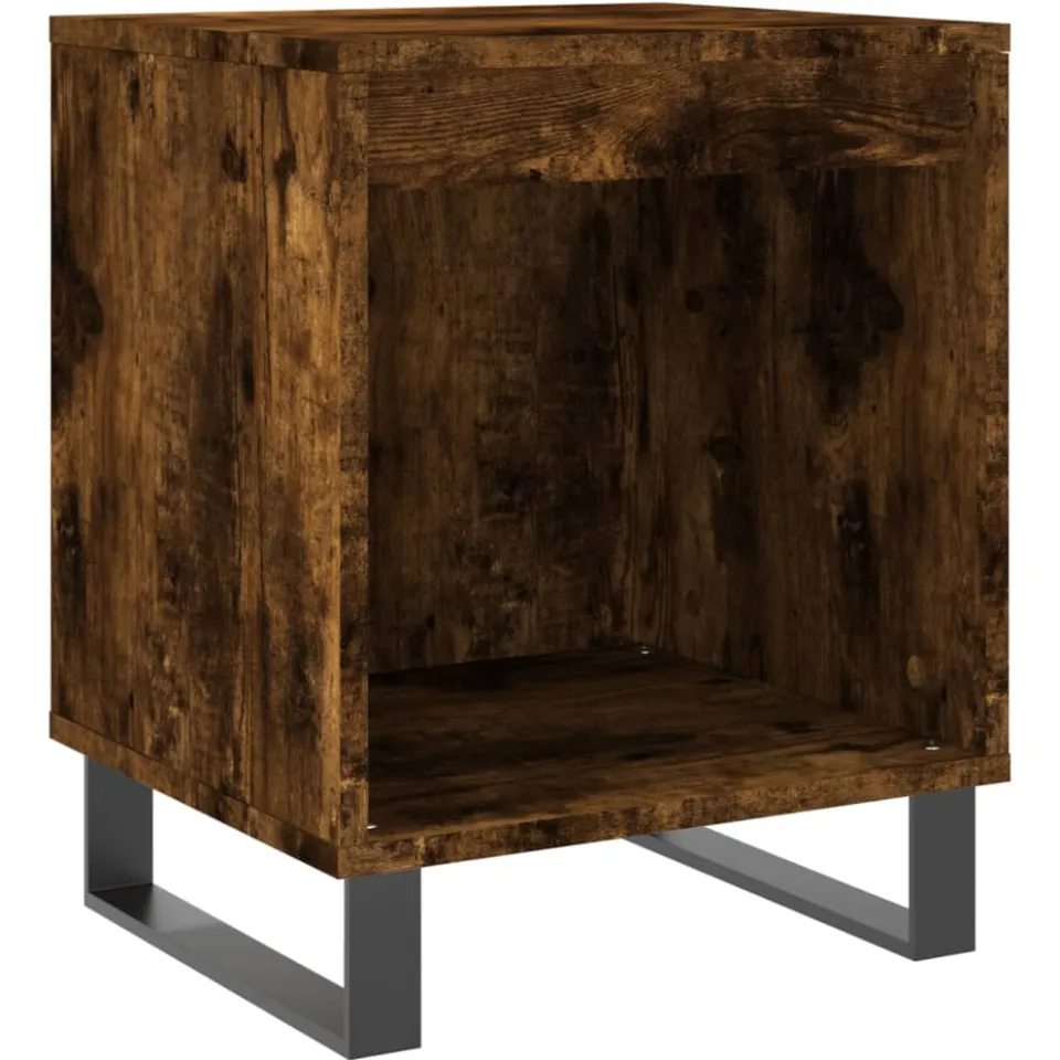 vidaXL Nachtkastjes 2 st 40x35x50 cm bewerkt hout gerookt eikenkleurig Bruin