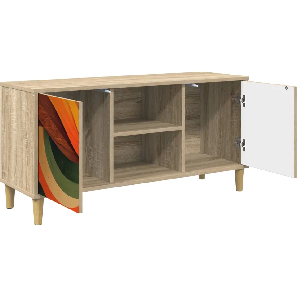 vidaXL Tv-meubel BONN 102 x 33 x 50 cm Sonoma Bewerkt hout bruin