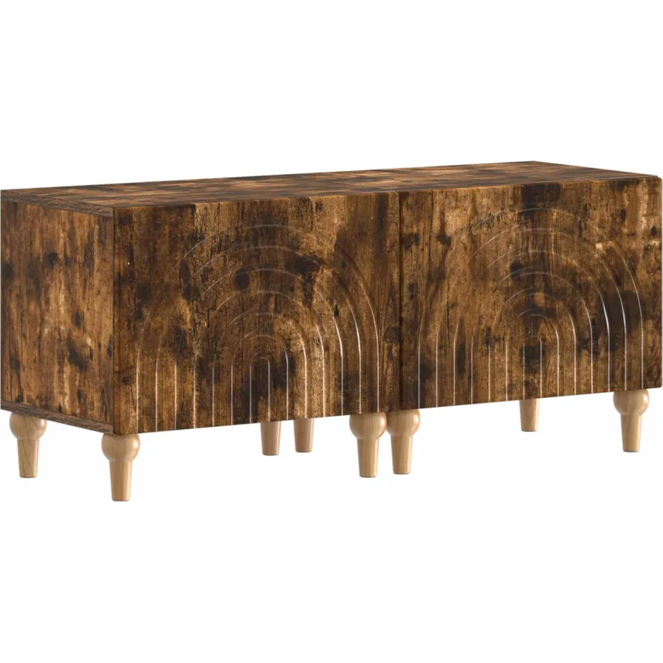 vidaXL 3-delige LED TV-kast Gerookt eiken Bewerkt hout, foto 3