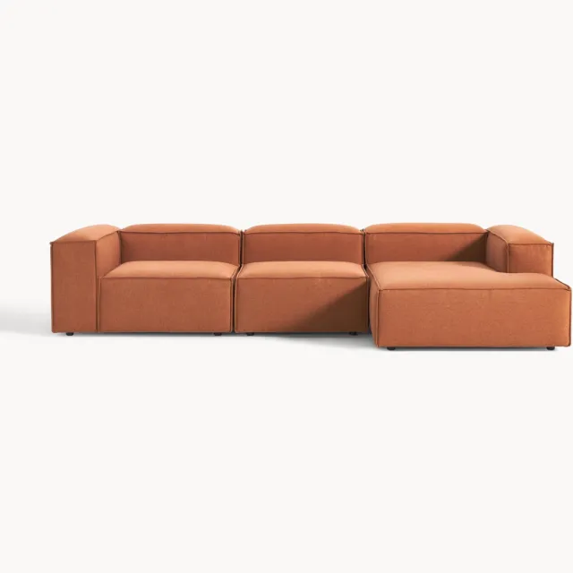 Westwing Collection Modulaire hoekbank Lennon (4-zits) terracotta