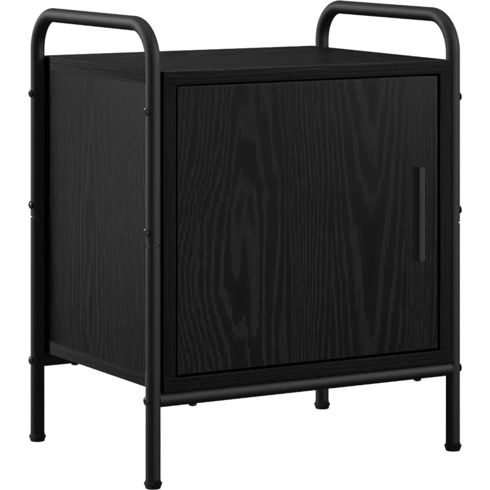 vidaXL Nachtkastje 2 st Zwart eiken 40 x 30 x 50 cm Bewerkt hout