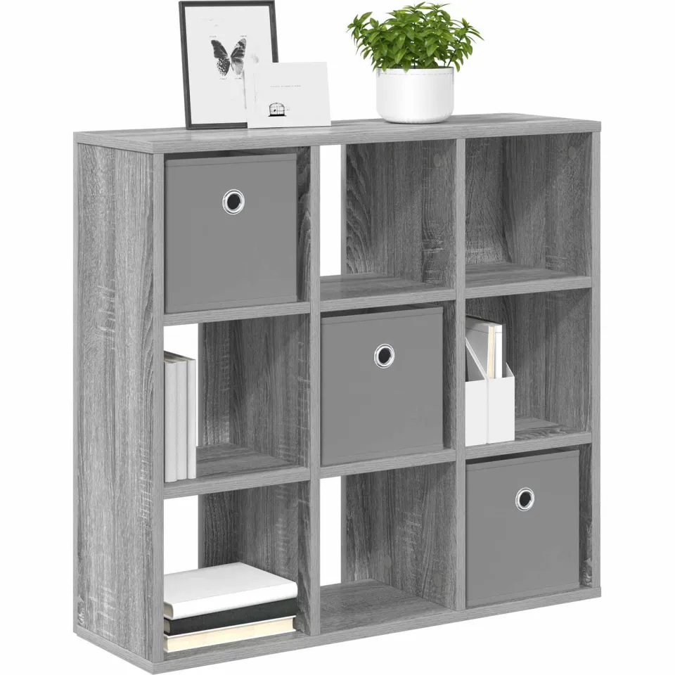 vidaXL Dressoir Grijs Sonoma 73,5 x 24 x 69,5 cm