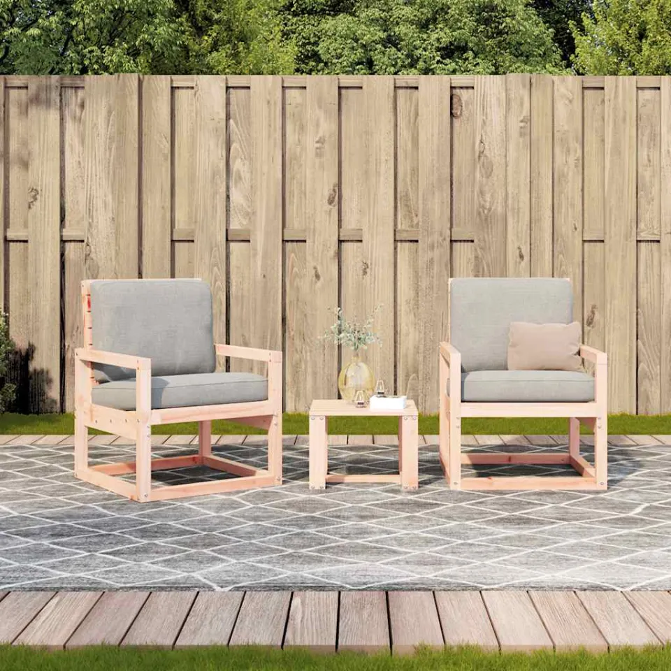 vidaXL 3-delige Loungeset massief douglashout bruin, foto 2