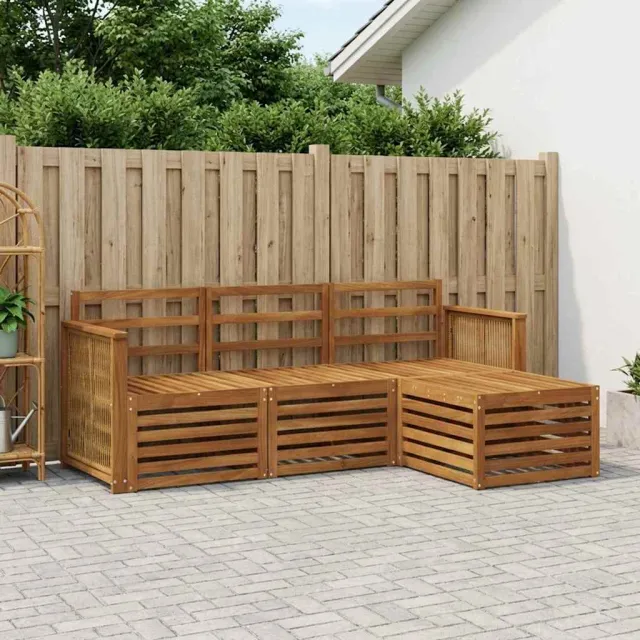 vidaXL Buiten bankenset 4 st 4-zits Naturel Massief Acaciahout