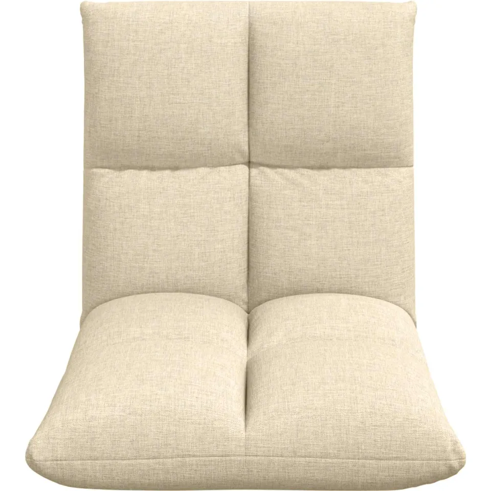 vidaXL Verstelbare vlo stoelen Crèmekleurig Stof, foto 4