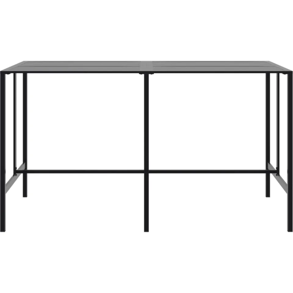 vidaXL Bartafel 200x100x110 cm gepoedercoat staal zwart