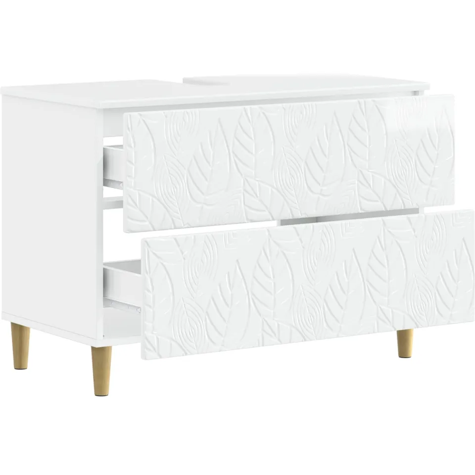 vidaXL Badkamer wastafelkast DELFT Hoogglans Wit 82 x 41 x 59 cm, foto 2