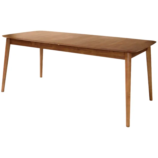 Lisomme Victor uitschuifbare houten eettafel walnoot - 180 tot 219 x 90 cm Bruin