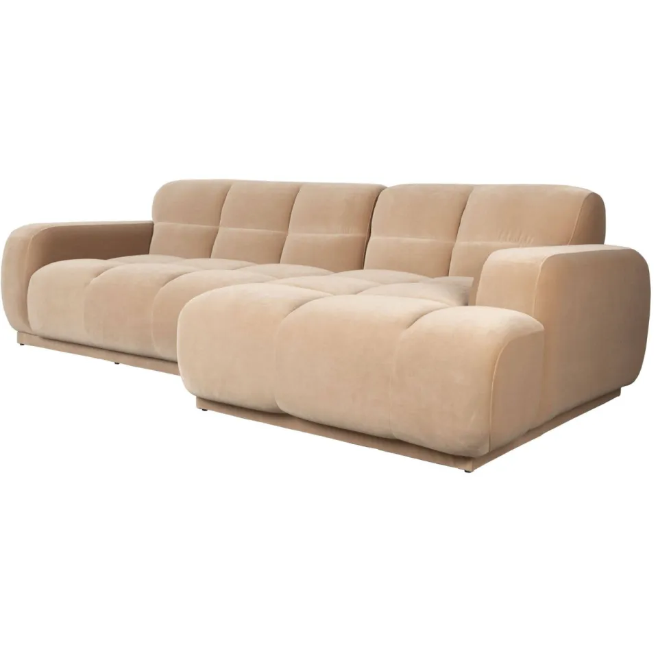 Zuiver 4-zitsbank Hazel rechts - beige, foto 2