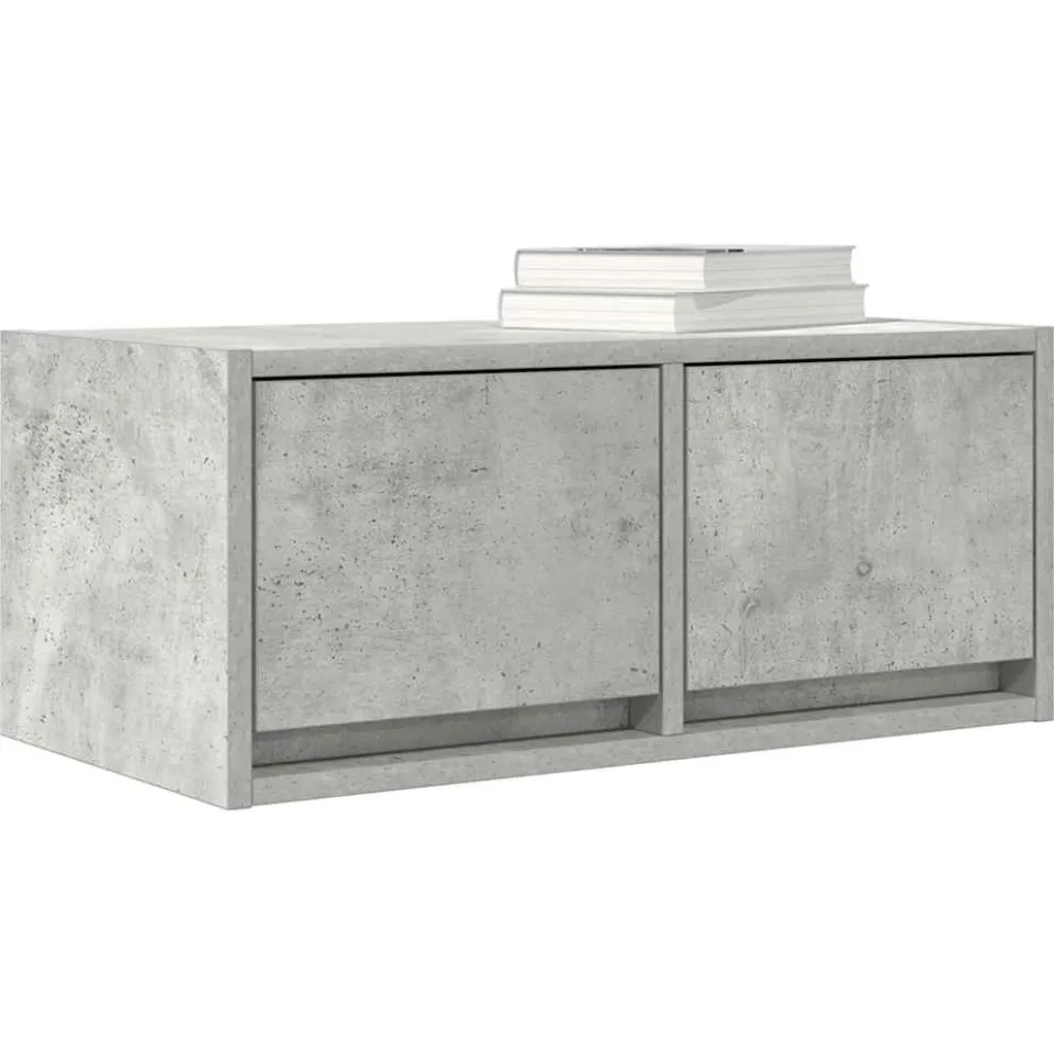 vidaXL TV-meubel 60x31x25,5 cm bewerkt hout betongrijs