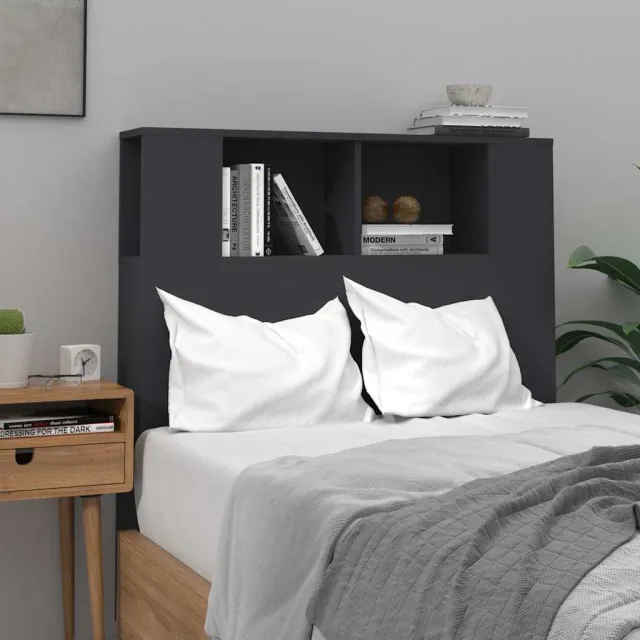 vidaXL Hoofdbordkast 100x18,5x102,5 cm zwart