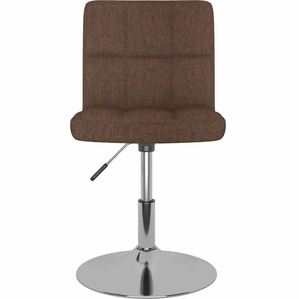 vidaXL Eetkamerstoelen draaibaar 4 st stof bruin, foto 3