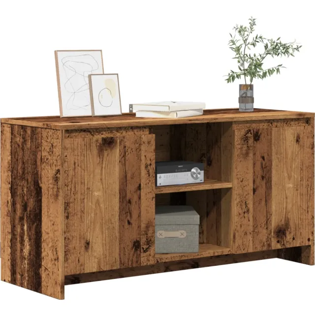 vidaXL Tv-meubel 102x37,5x52,5 cm bewerkt hout oud houtkleurig Bruin